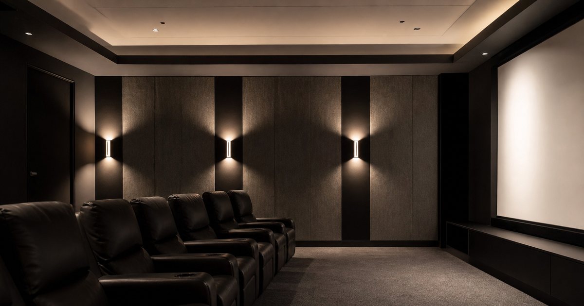How many seats should a dedicated home theater room comfortably accommodate for guests?